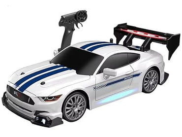 Drift Racing Car 1:24 Scale 4WD – Remote Control RC Drift Car with LED Headlights & Extra Drift Tires