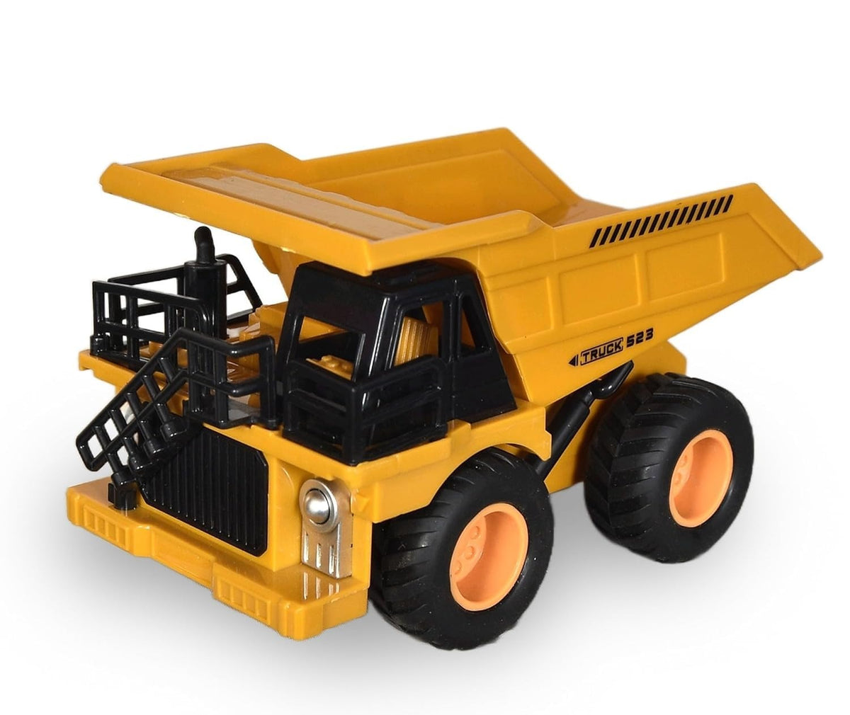 Heavy Duty Mines Engineering Vehicle For Kids – Yellow Mining Dumper Truck Toy with Moveable Dumper Bed, Battery-Free Construction Toy for Age 3+