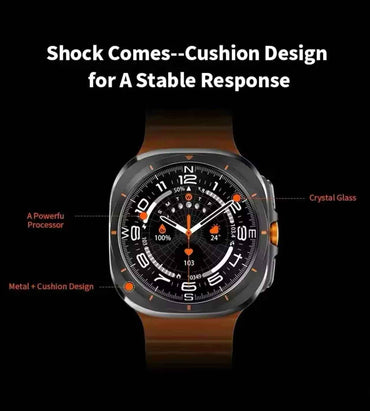 Smart Watch Ultra 1.46" HD Display – Bluetooth Calling Smartwatch with Heart Rate, Sleep & GPS Sports Tracking, 7-Day Battery (Orange)