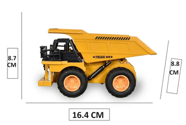 Heavy Duty Mines Engineering Vehicle For Kids – Yellow Mining Dumper Truck Toy with Moveable Dumper Bed, Battery-Free Construction Toy for Age 3+