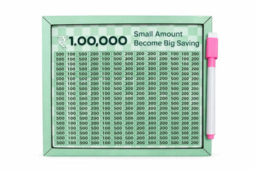 Panda Money Box For Kids – Colourful Wooden 1 Lakh Money Saving Box Gullak with Pen, ₹1,00,000 Savings Goal Piggy Bank for Kids & Adults