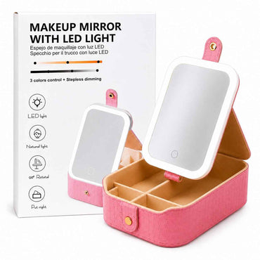 Table Lamp Makeup Mirror with LED Light
