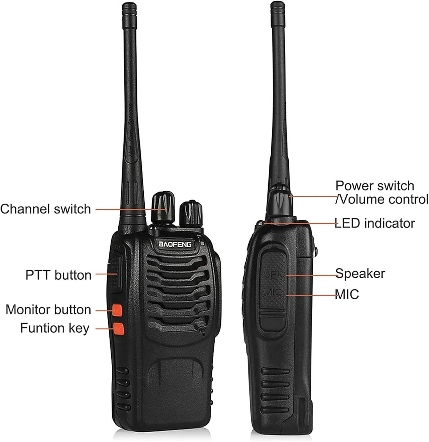 Portable Handheld Two-Way Radio Walkie Talkie