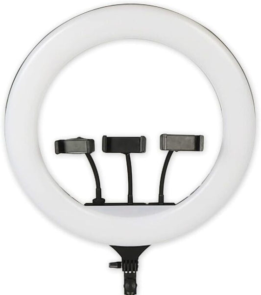LuminaStream Pro Triple Mount LED Ring Light