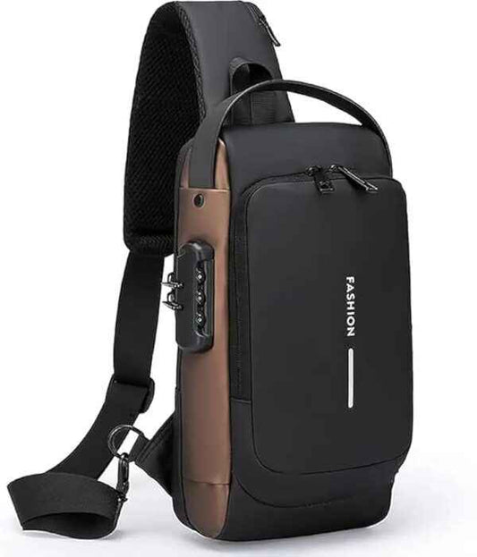 Hoinzay Lockable Matte Crossbody Sling Bag