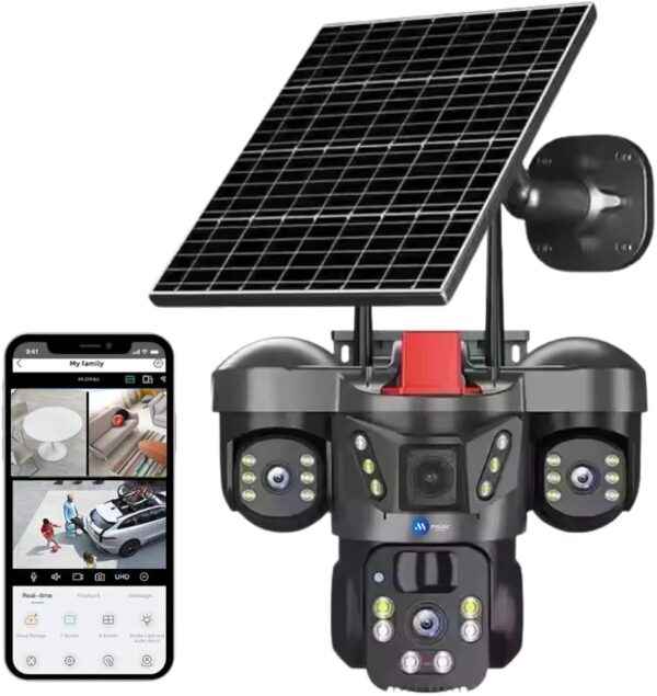 AegisLink Pro-3X Multi-Lens Outdoor Solar Security Camera