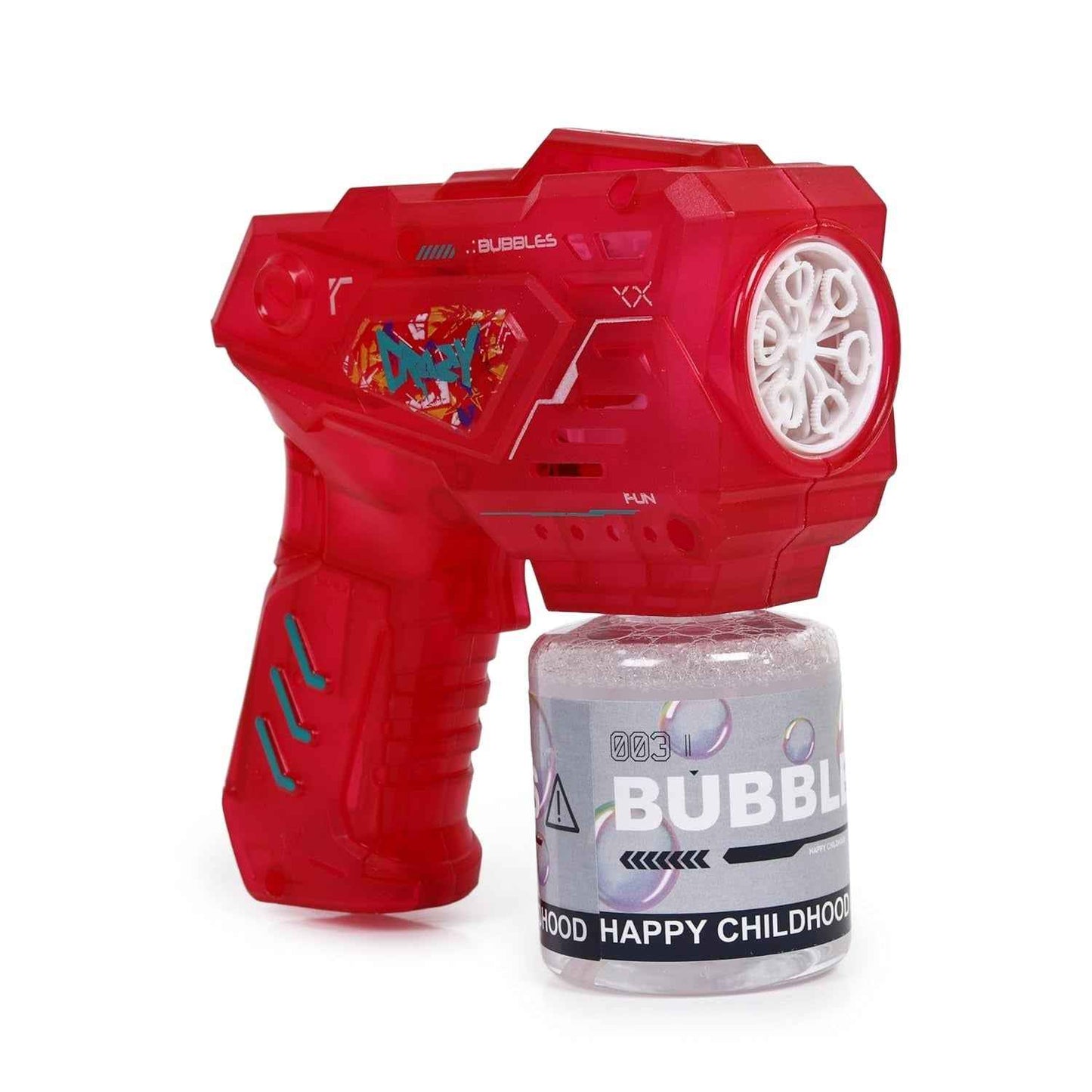 15-Hole LED Bubble Gun for Kids