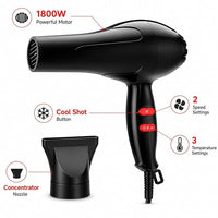 1800W Hot & Cool Hair Dryer