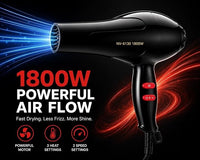 1800W Hot & Cool Hair Dryer