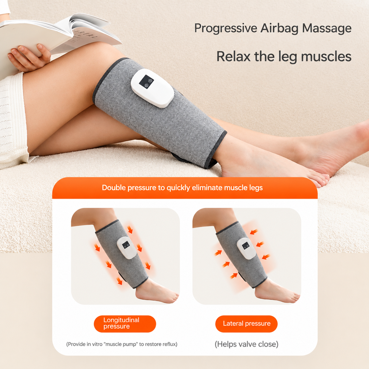Portable Calf Massager with Heat Compression