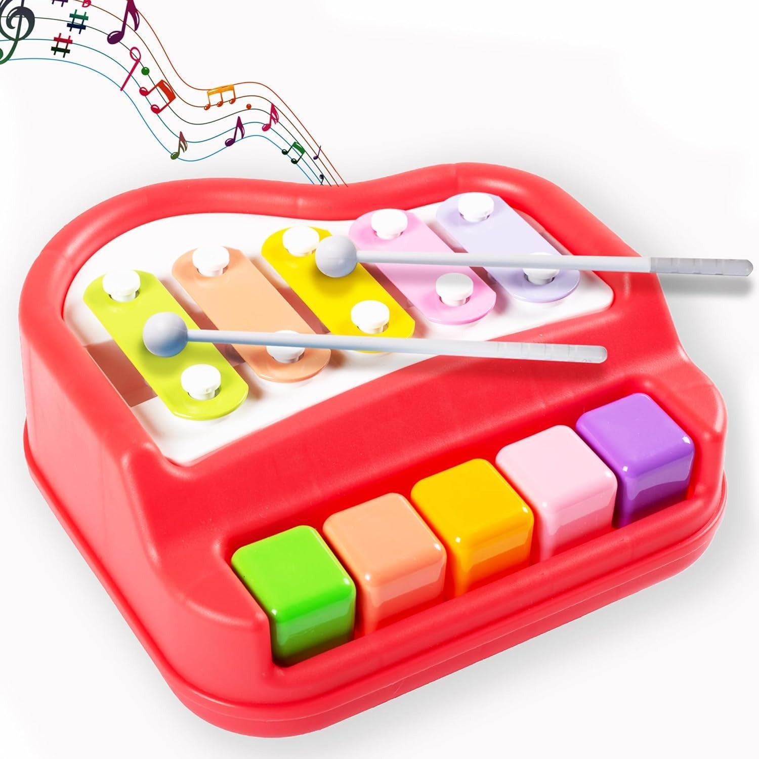 2-in-1 Kids Piano & Xylophone Toy