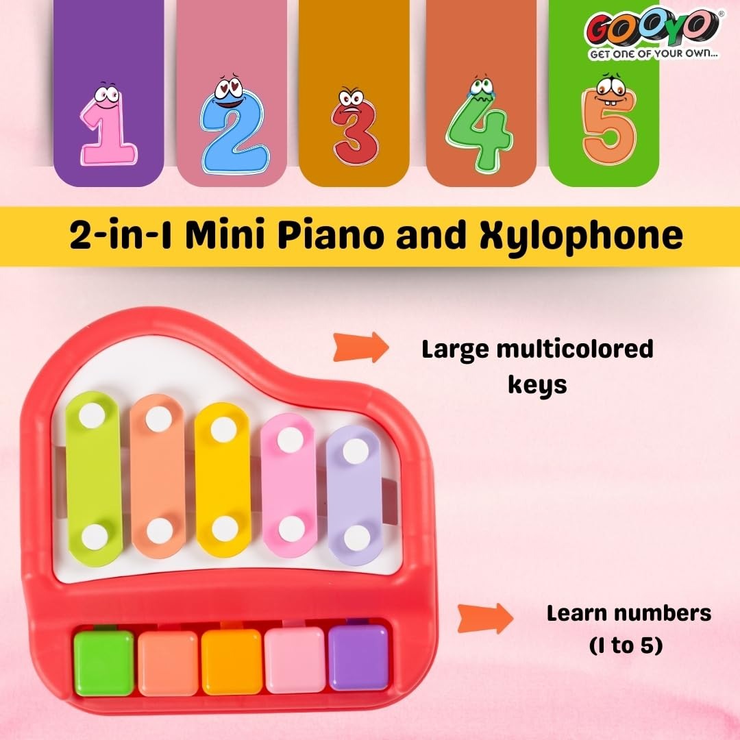 2-in-1 Kids Piano & Xylophone Toy