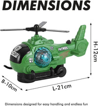 Bump-and-Go Military Helicopter Toy