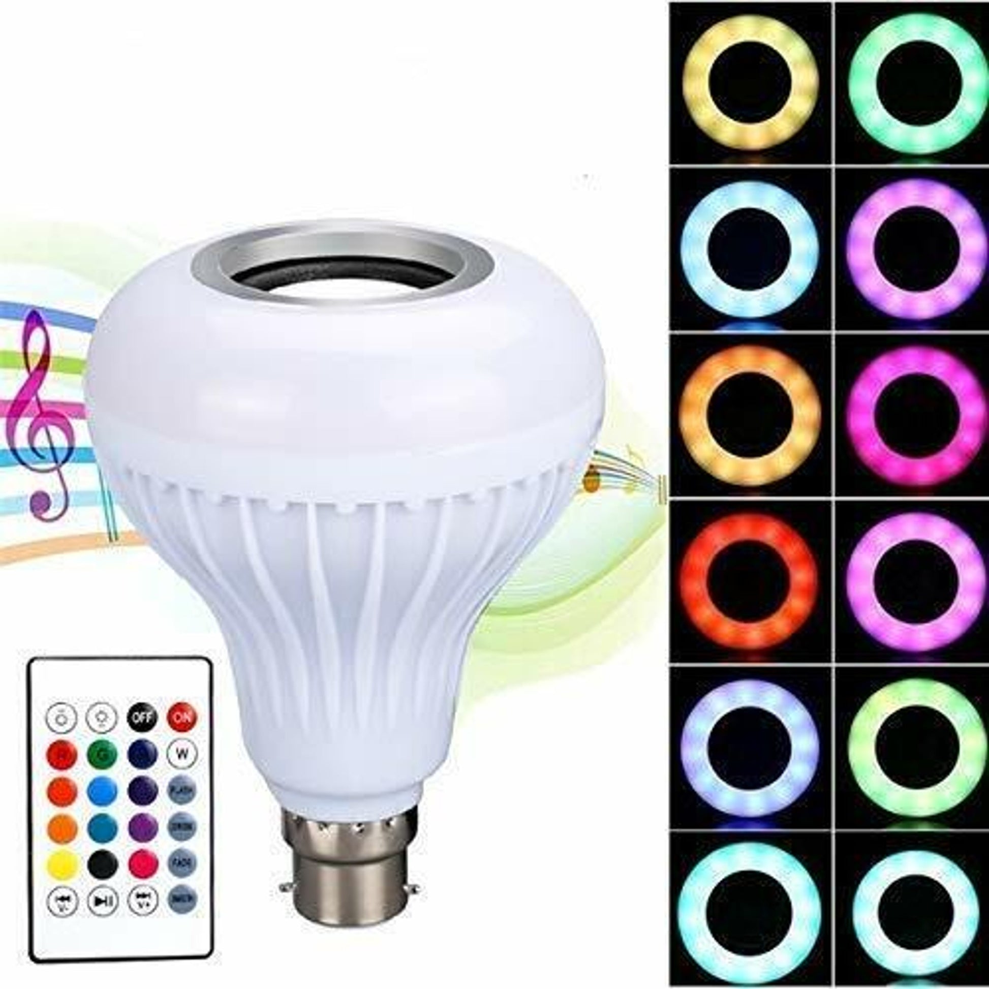 3-in-1 Bluetooth Music LED Bulb with Speaker