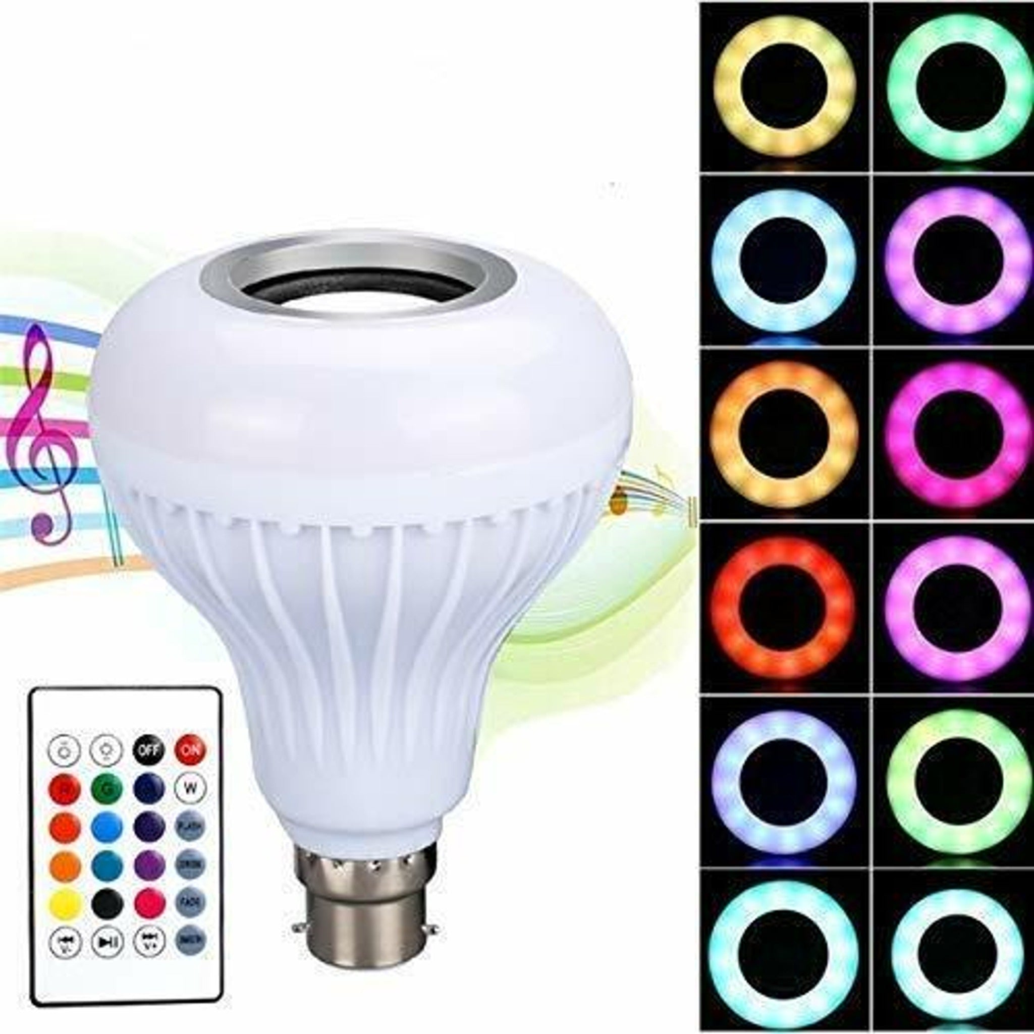 3-in-1 Bluetooth Music LED Bulb with Speaker