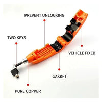 Motorcycle Handlebar Lock Anti-Theft Bike Brake Security Lock – Universal Brake Lever Grip Lock for Bikes, Scooters & Bicycles (1 Pc)