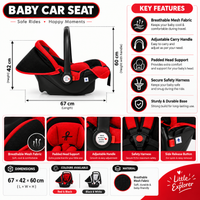 Cozy Baby Carry Cot with Canopy - 4 in 1 Multi Purpose