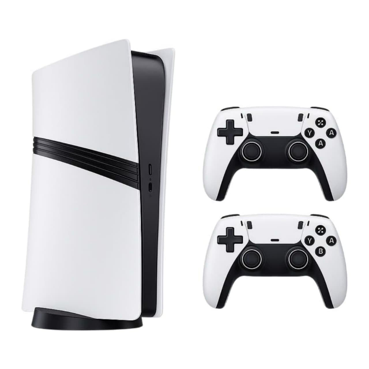 GS5 Pro Wireless Retro Gaming Console – 4K HDMI TV Game Stick with 2 Wireless Controllers, 64GB & 53 Built-In Systems for All Ages (White)