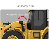 Remote Control Bulldozer – 6-Channel Rechargeable RC Construction Truck with Lights & Sound (1:24 Scale)
