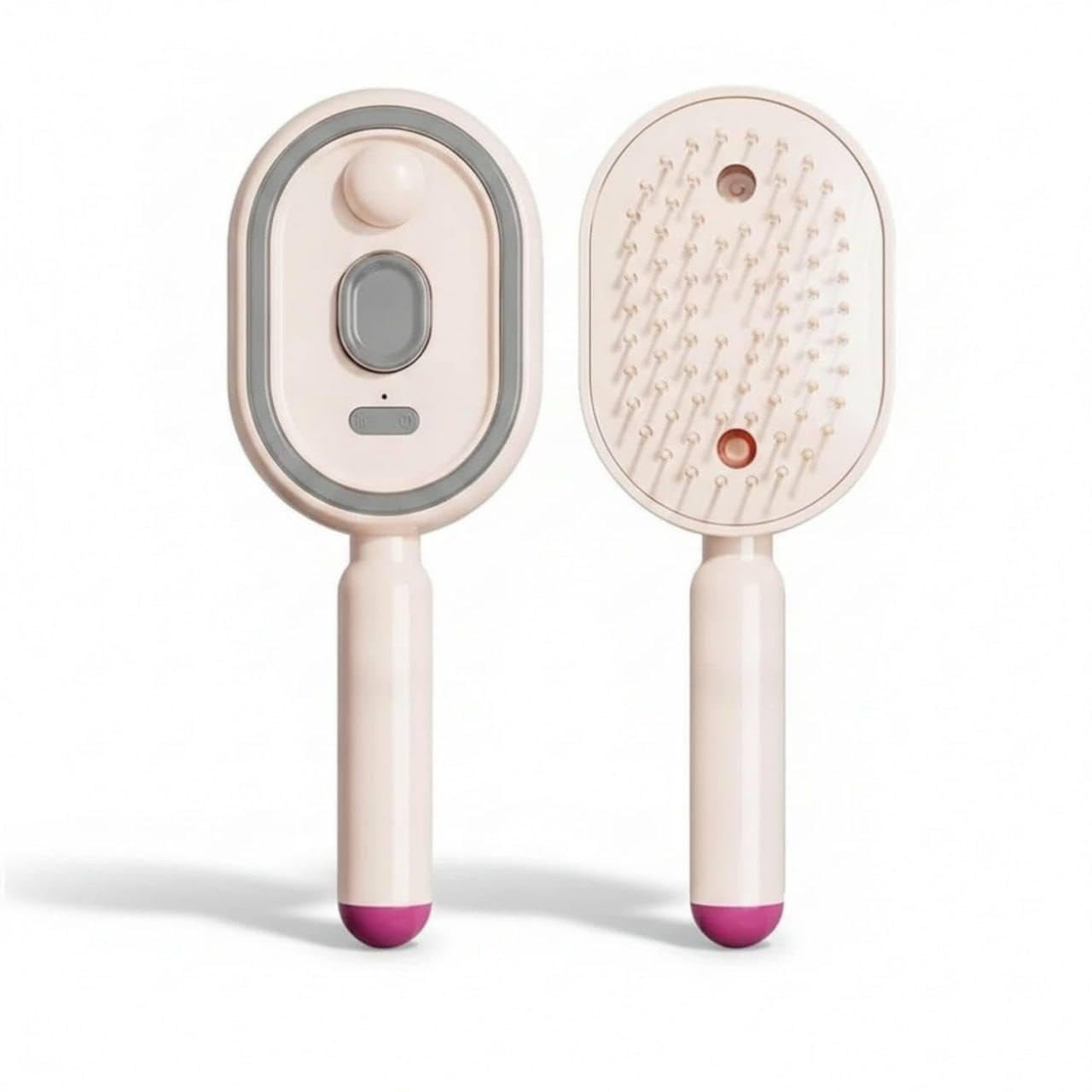 ASW Electric Spray Retractable Air Cushion Comb L1 – 3-in-1 Rechargeable Mist Hair Brush with Self-Cleaning Bristles, Anti-Static Detangling & Scalp Massage for All Hair Types
