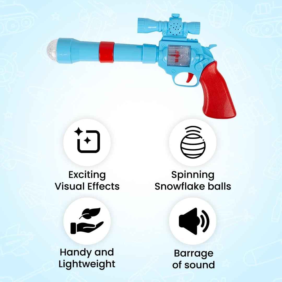 Strike Electric Gun Toy – Battery Operated 3D Projection Toy Gun with Vibrant Light & Sound Effects for Kids (Multicolour)