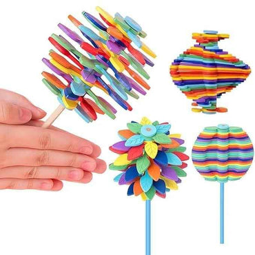 Big Candy Flower Spinning Fidget Toy – Twist & Flick Lollipop Spinner with Colourful Petals for Kids & Adults