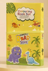 Colouring Book Set for Kids – Art Kit with 30 Colouring Sheets, 14 Scratch Art Pages, 10 Colour Pencils & Wooden Stylus for Boys & Girls 3+ (Space, Unicorn & Dino Themes)