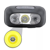 LED Charge Headlamp Long Range – Motion Sensor USB Rechargeable Waterproof Head Lamp with 4 Modes for Camping, Fishing & Cycling