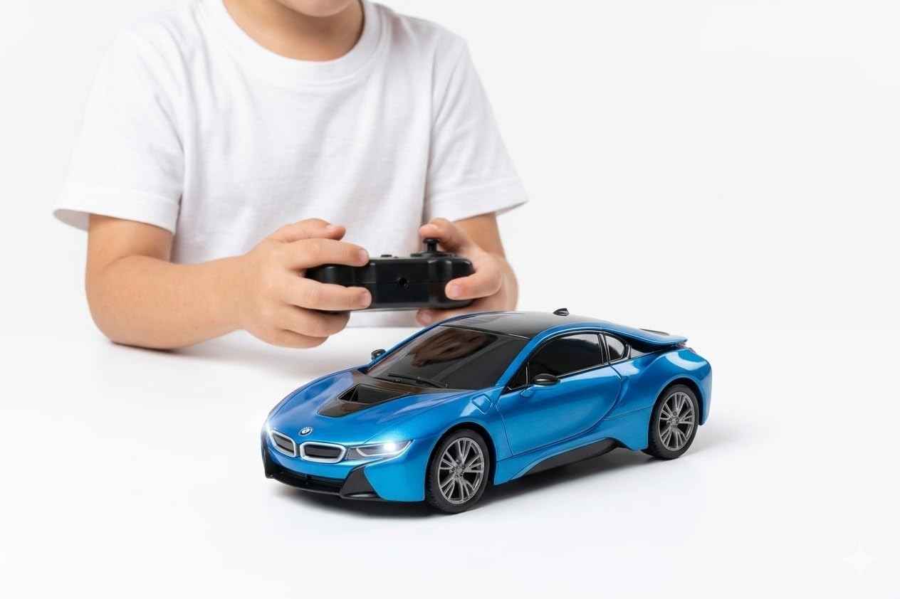 Remote Control 3D Sports Car – Rechargeable RC Racing Car with Flashing Lights for Kids 3–12