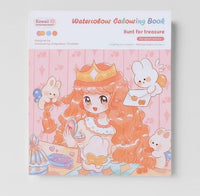 Drawing Book for Kids — Water-Activated Painting Set with Brush & 12 Watercolour Blocks for Ages 3+