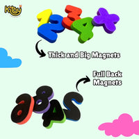 Number & Symbol Magnets 3+Yrs – 35 Pcs Foam Fridge Magnets with 30 Numbers & 5 Math Operators for Preschool Counting & Early Maths