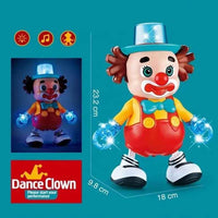 Clown Dancing Toy for Kids – Musical Light-Up Toy with Walking Action & Flashing LED Lights (Batteries Not Included)