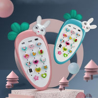 Cartoon Mobile Phone For Kids – Carrot Musical Cordless Toy Phone with Lights & Sound Effects for Toddlers 1+ (Multicolour)
