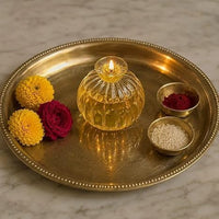 Modak Shape Diya, Diwali Decoration for Home – Transparent Borosilicate Glass Oil Diya