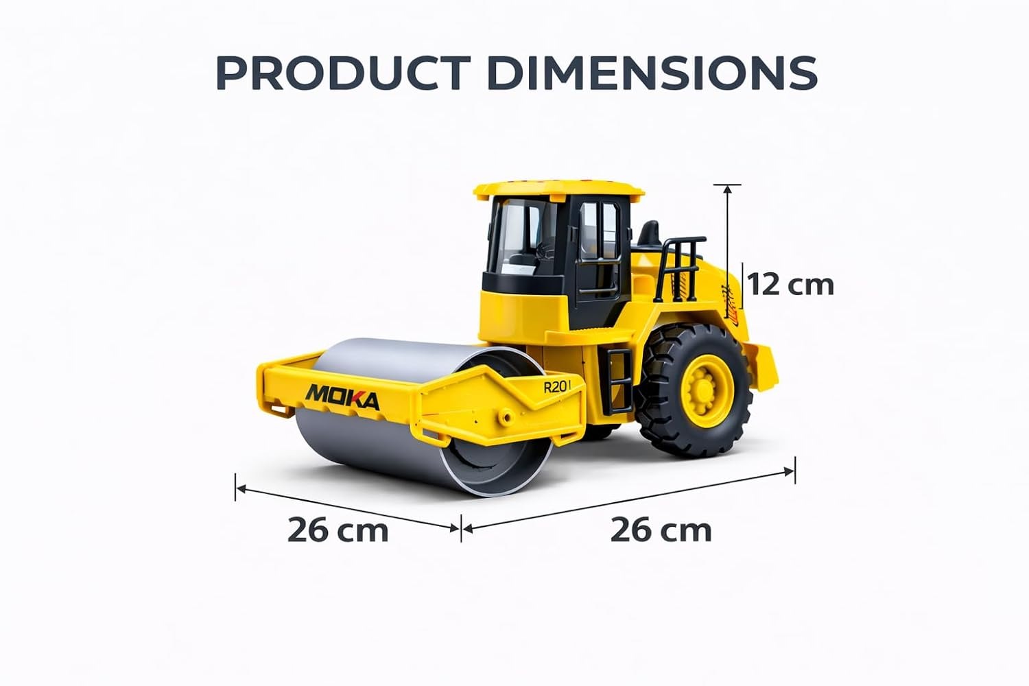 MOKA R25R Kids Remote Control Road Roller Toy