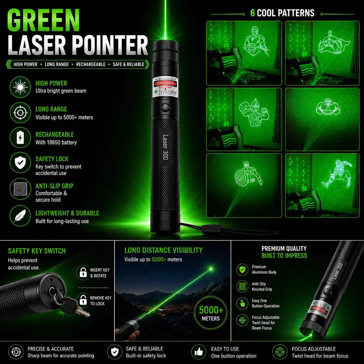 Green Laser Pointer 303