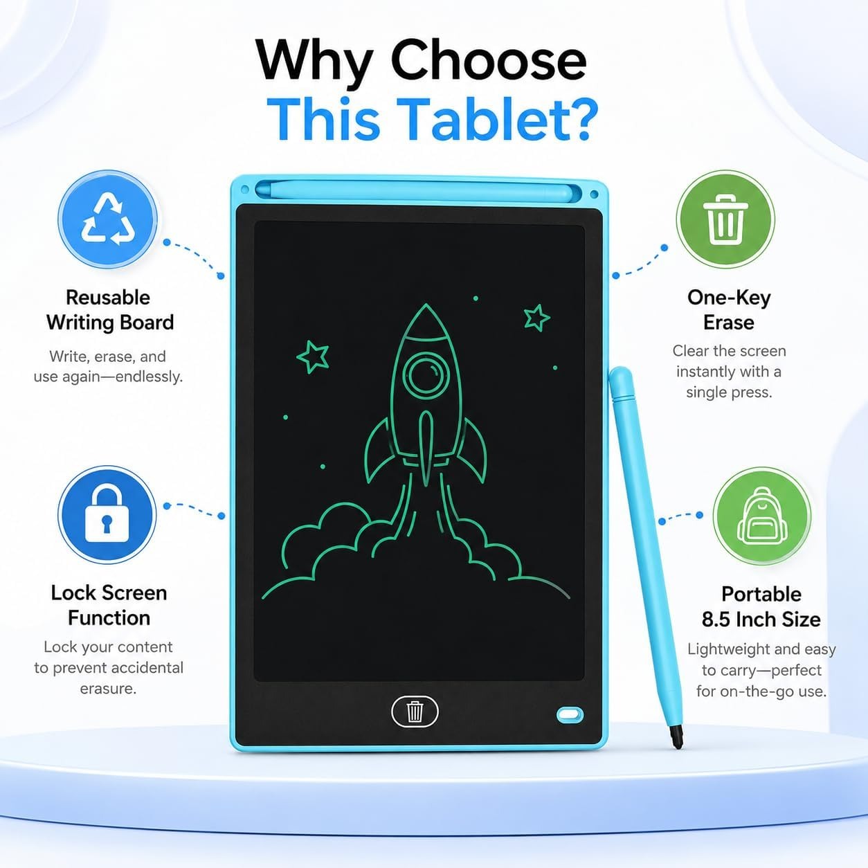 8.5 Inch LCD Writing Tablet for Kids