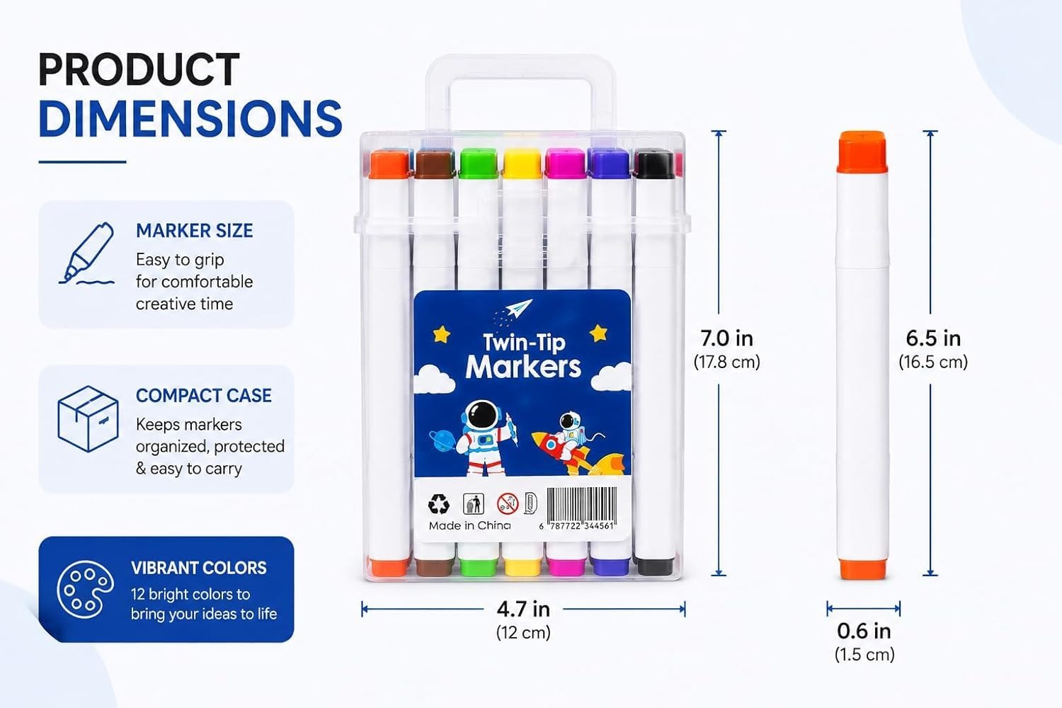 Dual Tip Marker Pens Set of 48