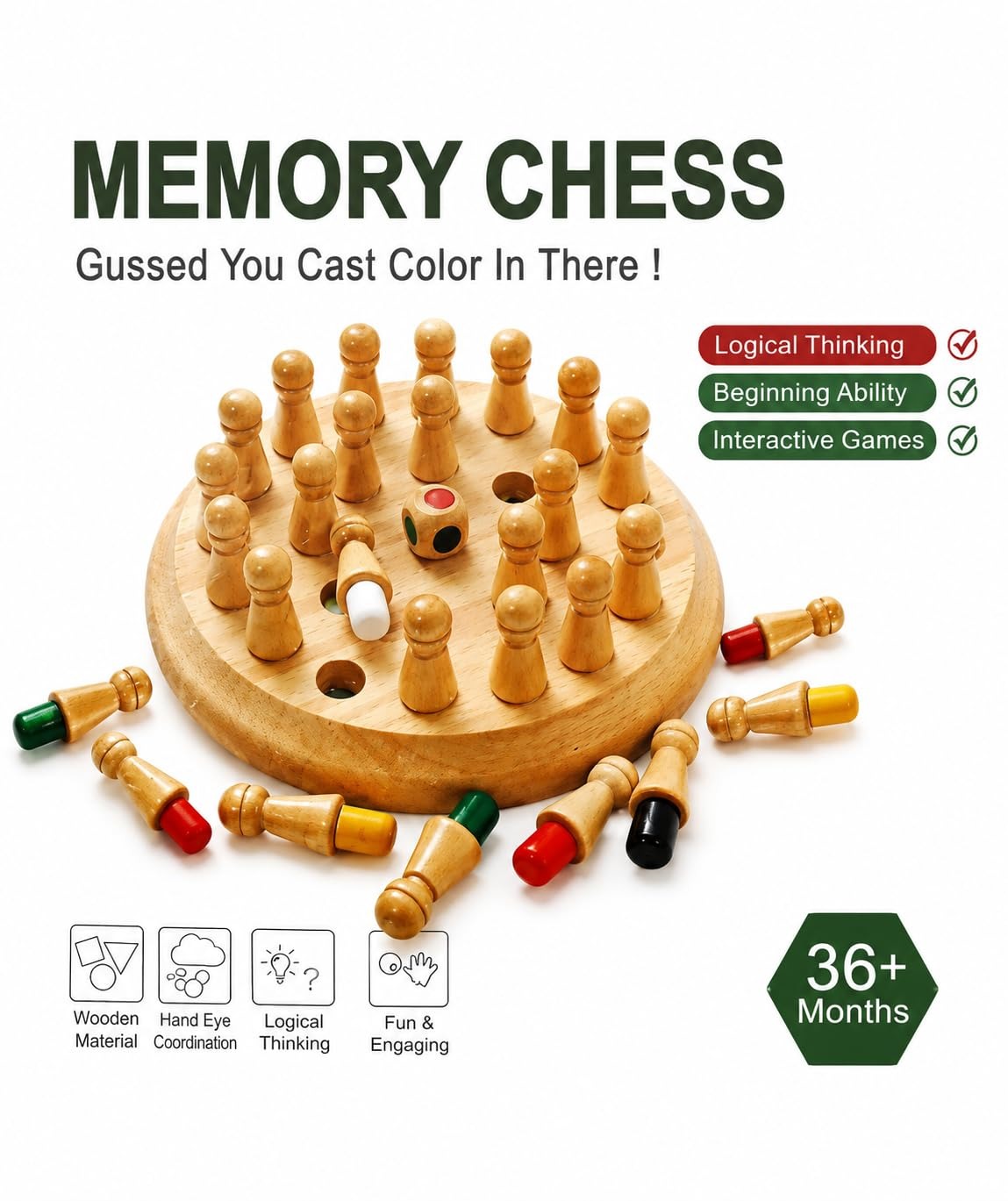 Wooden Memory Board Game