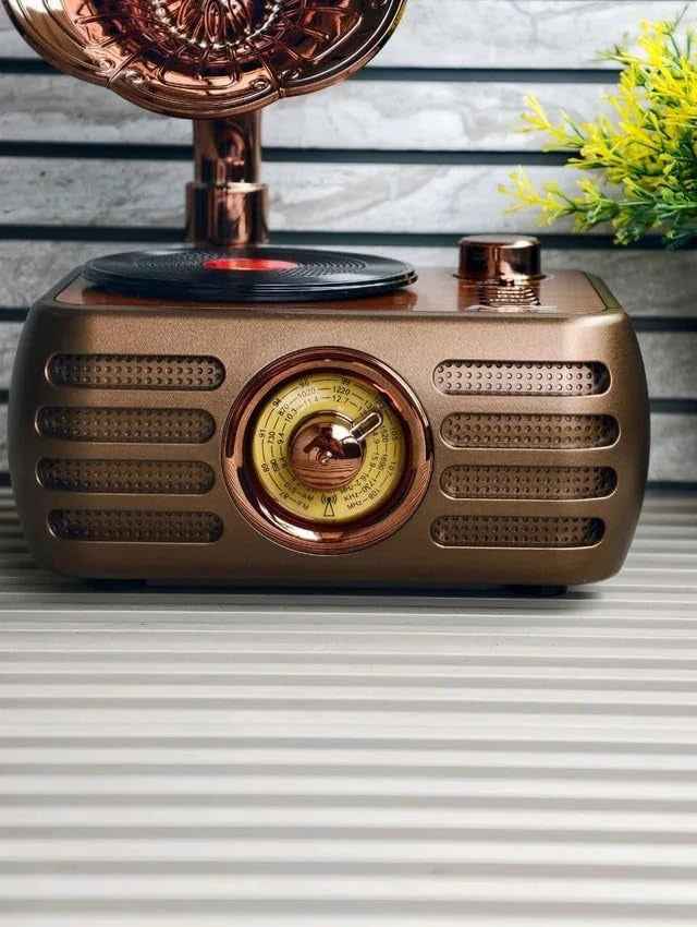 MZ Retro Radio Speaker – Wireless Portable Bluetooth Speaker with Vintage Design, Rechargeable, for Phone, Tablet & Laptop