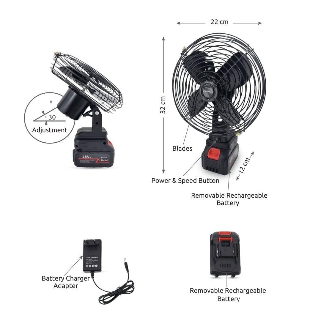 Lithium Electric Fan 21V Rechargeable Portable Table Fan