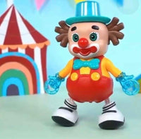 Clown Dancing Toy for Kids – Musical Light-Up Toy with Walking Action & Flashing LED Lights (Batteries Not Included)