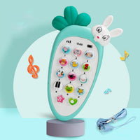 Cartoon Mobile Phone For Kids – Carrot Musical Cordless Toy Phone with Lights & Sound Effects for Toddlers 1+ (Multicolour)