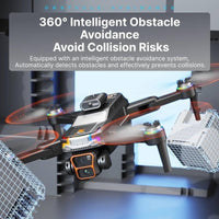 Intelligent Aerial Photography Drone JS39P – Foldable Dual Camera Drone with Obstacle Avoidance, 90° Adjustable Lens & 4K Video