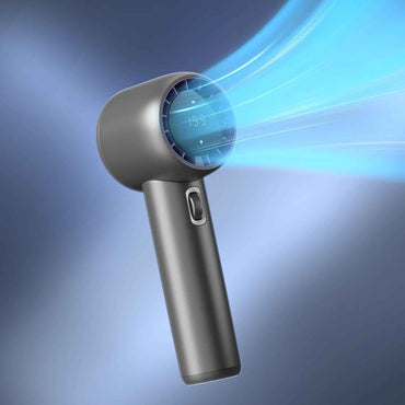 Handheld High-Speed Fan F1 – 3500mAh Rechargeable Mini Fan with Digital Display for Travel & Outdoor
