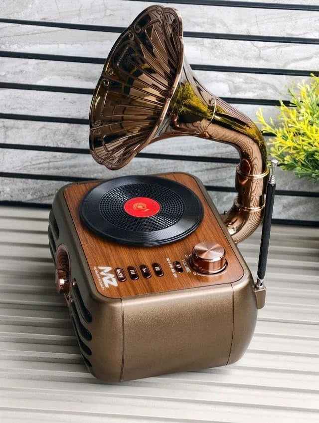 MZ Retro Radio Speaker – Wireless Portable Bluetooth Speaker with Vintage Design, Rechargeable, for Phone, Tablet & Laptop