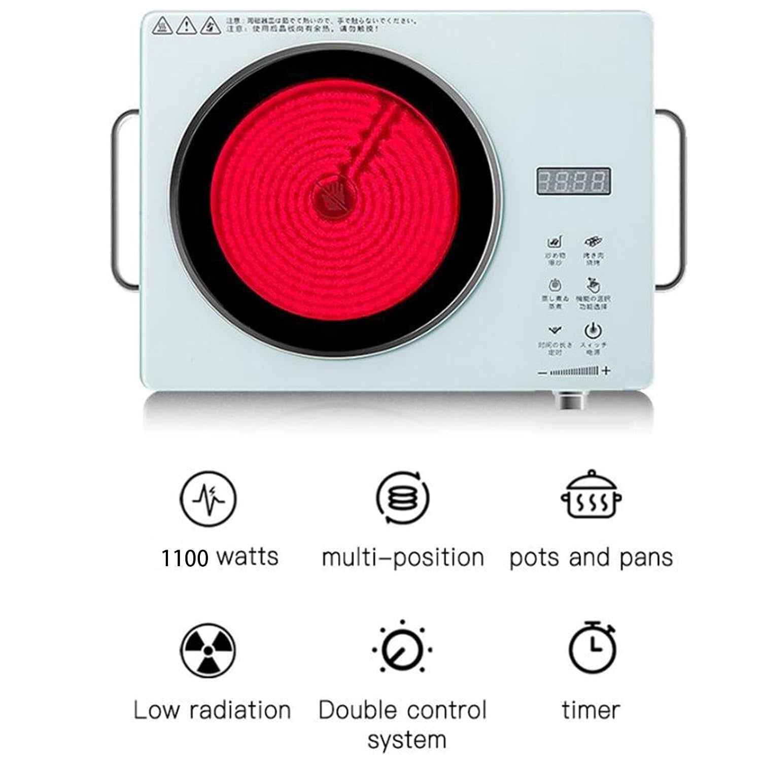 Infrared Cooker – Portable Electric Ceramic Hot Plate with Touch Control & Adjustable Heat for Kitchen, Office, Hostel & Travel