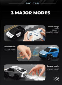 Police RC Drift Cyber Car Toy For Kids – Rechargeable Mini Drift Stunt Car with Spray Mist, LED Lights, Music, Follow & Escape Modes, 360° Spin for Boys & Girls 3+