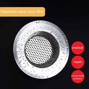 Kitchen Sink Strainer 11.5 cm Stainless Steel – Rust-Resistant Drain Jali Filter with Fine Perforated Holes, Wide Rim & Anti-Clog Design for Kitchen & Bathroom Sinks (Silver)