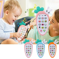 Cartoon Mobile Phone For Kids – Carrot Musical Cordless Toy Phone with Lights & Sound Effects for Toddlers 1+ (Multicolour)
